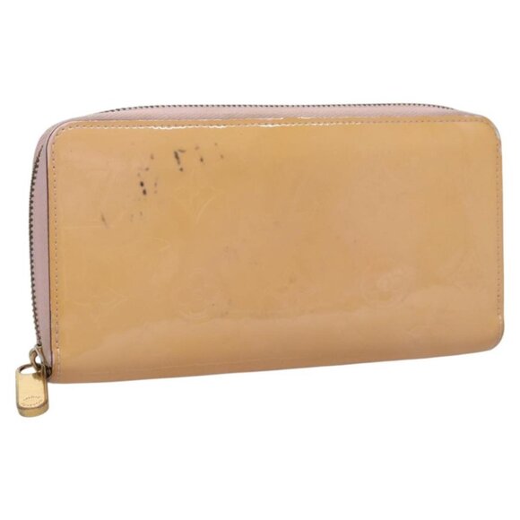 LOUIS VUITTON Monogram Vernis Zippy Wallet Rose Valerine M93522 LV Auth KD229 - Picture 1 of 16